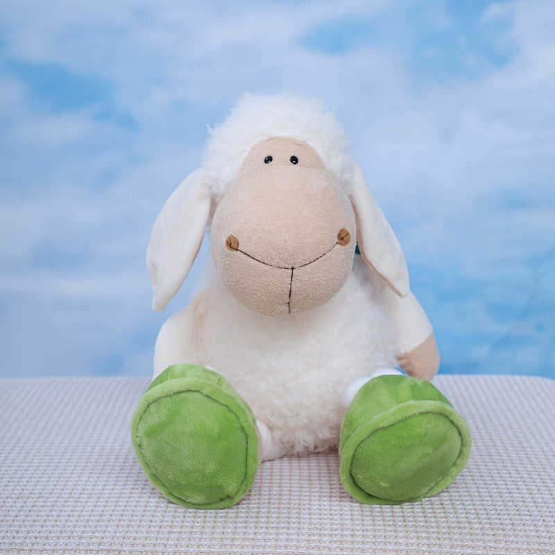 1pc Soft Cuddly Lamb Toy 1pc Cuddly Lamb Plush Toy, Soft Polyester Stuffed Animal, Interactive Pet Chew Toy for Dogs & Cats, Creative Shape, Ideal for Small to Medium Breeds, Durable Pet Supplies for Training & Decoration, Stuffed Plushies