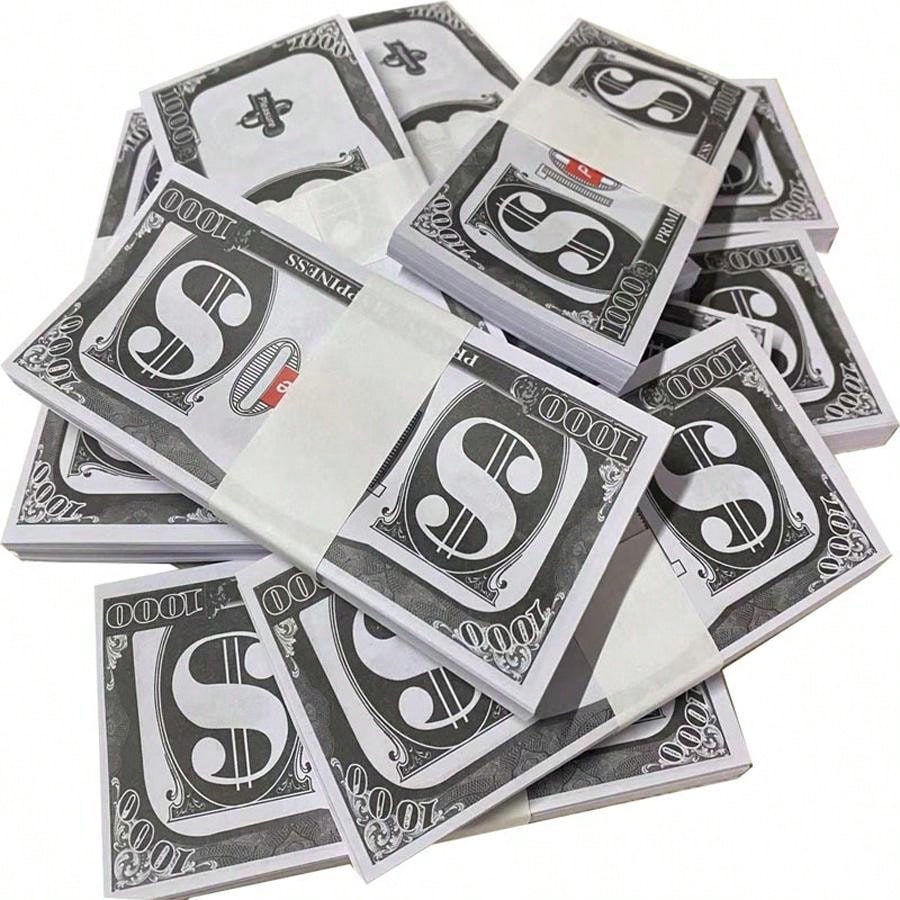 10 Sets Of 100pcs Spray Money Gun Dollar Bills Toy Game Props For Weddings And Parties,Christmas Black