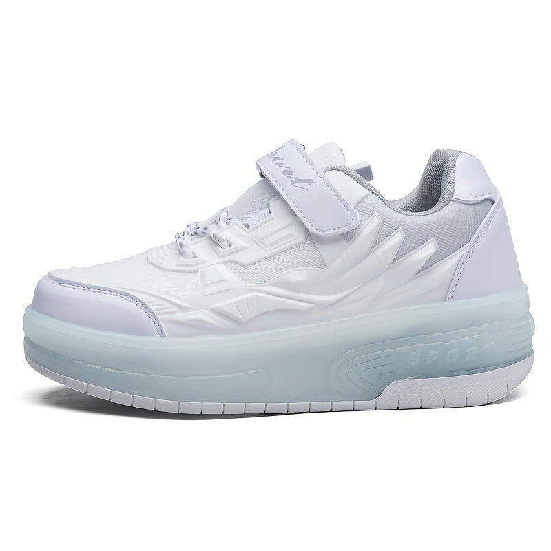 Product Girls' Sports Outdoor Shoes with Charging Switch, Luminous Shoes, Dual Wheels and Removable Front Wheels Plus Hidden Rear Wheels for Running Shoes Skateboard Shoes Children's Shoes