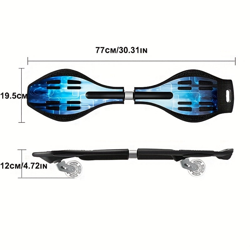 YYW Deluxe Youth Skateboard With Light-up Wheels, Color Upgrade, More Exciting, Fun And Eye-catching, Torsion Skateboard For Kids 8 Years And Older