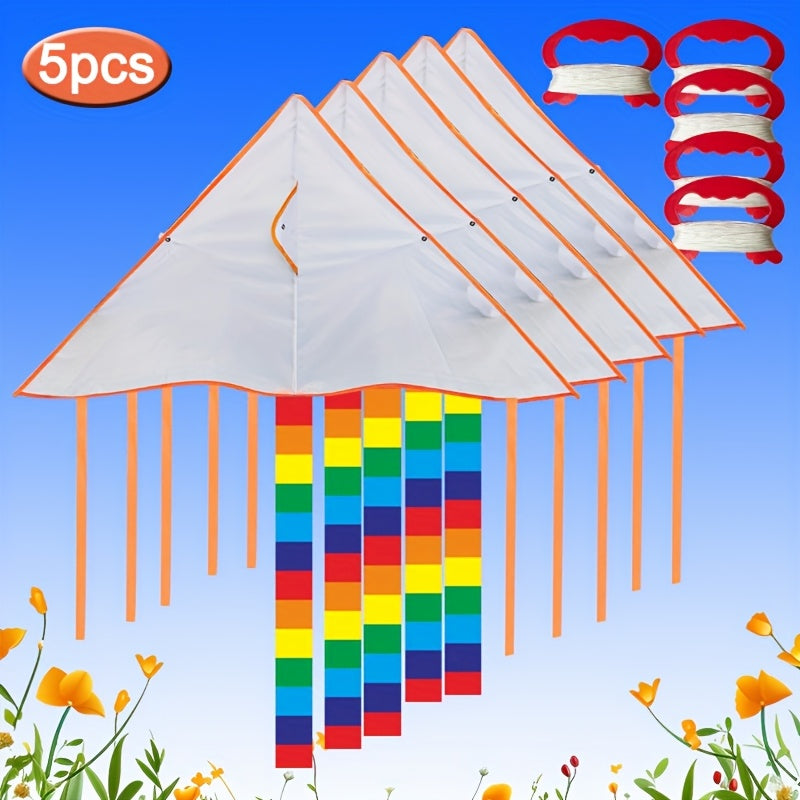 5pcs, Kites, DIY Blank Kites, Simple Custom Drawing Kites, White Kites
