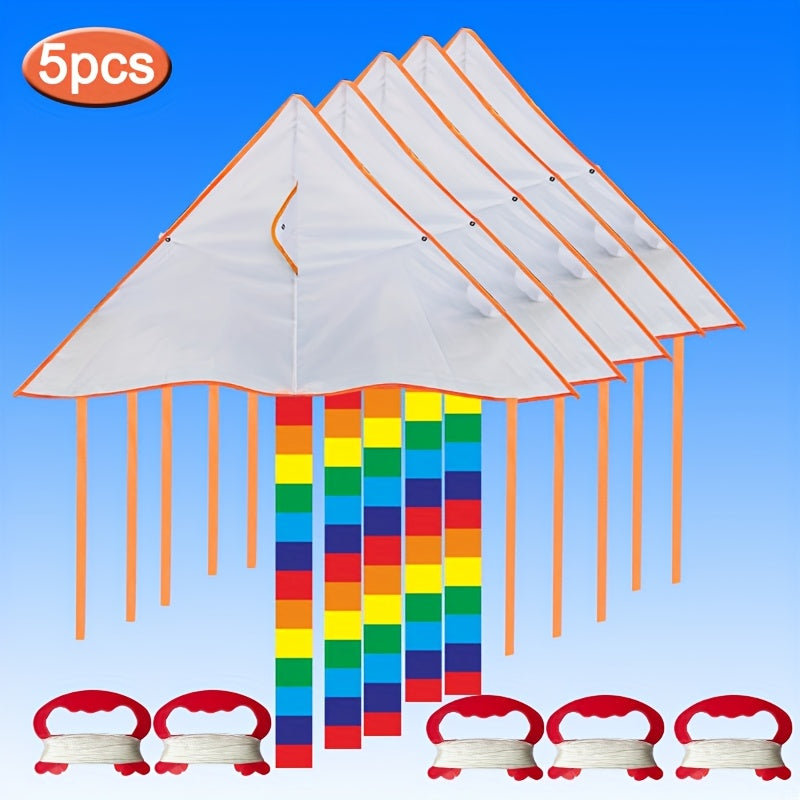 5pcs, Kites, DIY Blank Kites, Simple Custom Drawing Kites, White Kites