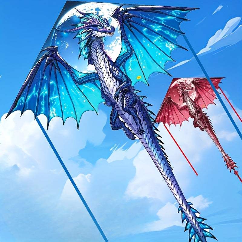 Mystical Ice Dragon Kite - 3D Cut, Durable Polyester, Perfect for Outdoor Beach & Park Fun, Creative Holiday Gift Idea, Best for Christmas, Perfect for Thanksgiving