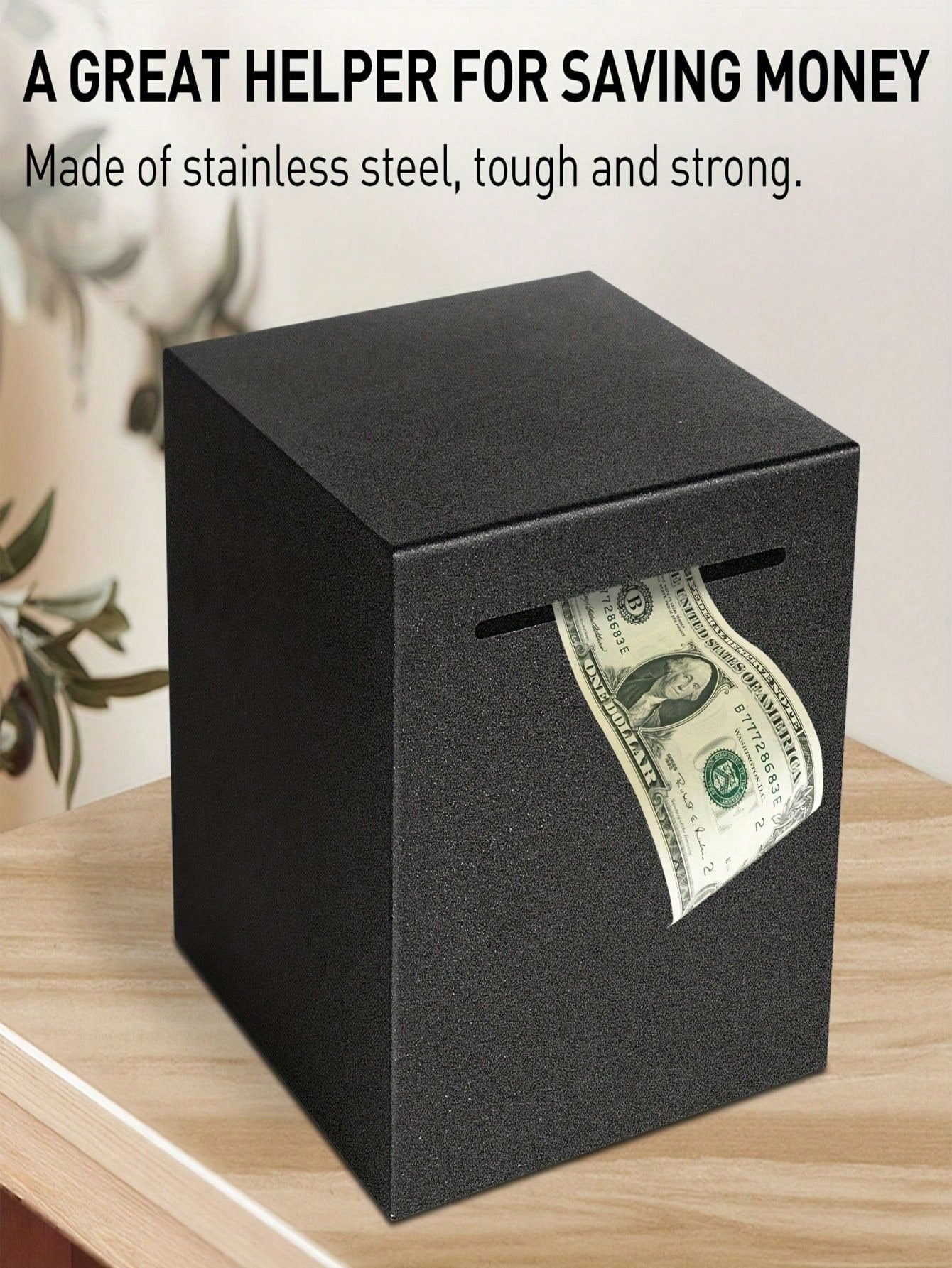 1pc Frosted Metal Piggy Bank Can't Open Savings Bank,Stainless Steel Piggy Bank For Adults - Budget-Friendly Savings Solution - Break To Access Savings,Packaged And Shipped At Random Multicolor