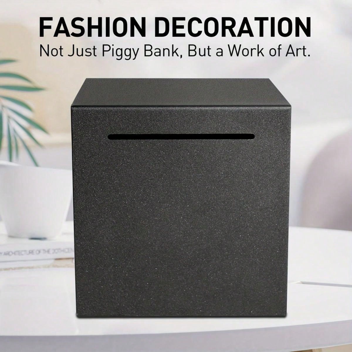 1pc Frosted Metal Piggy Bank Can't Open Savings Bank,Stainless Steel Piggy Bank For Adults - Budget-Friendly Savings Solution - Break To Access Savings,Packaged And Shipped At Random Multicolor