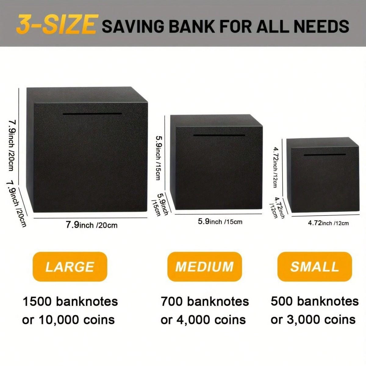 1pc Frosted Metal Piggy Bank Can't Open Savings Bank,Stainless Steel Piggy Bank For Adults - Budget-Friendly Savings Solution - Break To Access Savings,Packaged And Shipped At Random Multicolor
