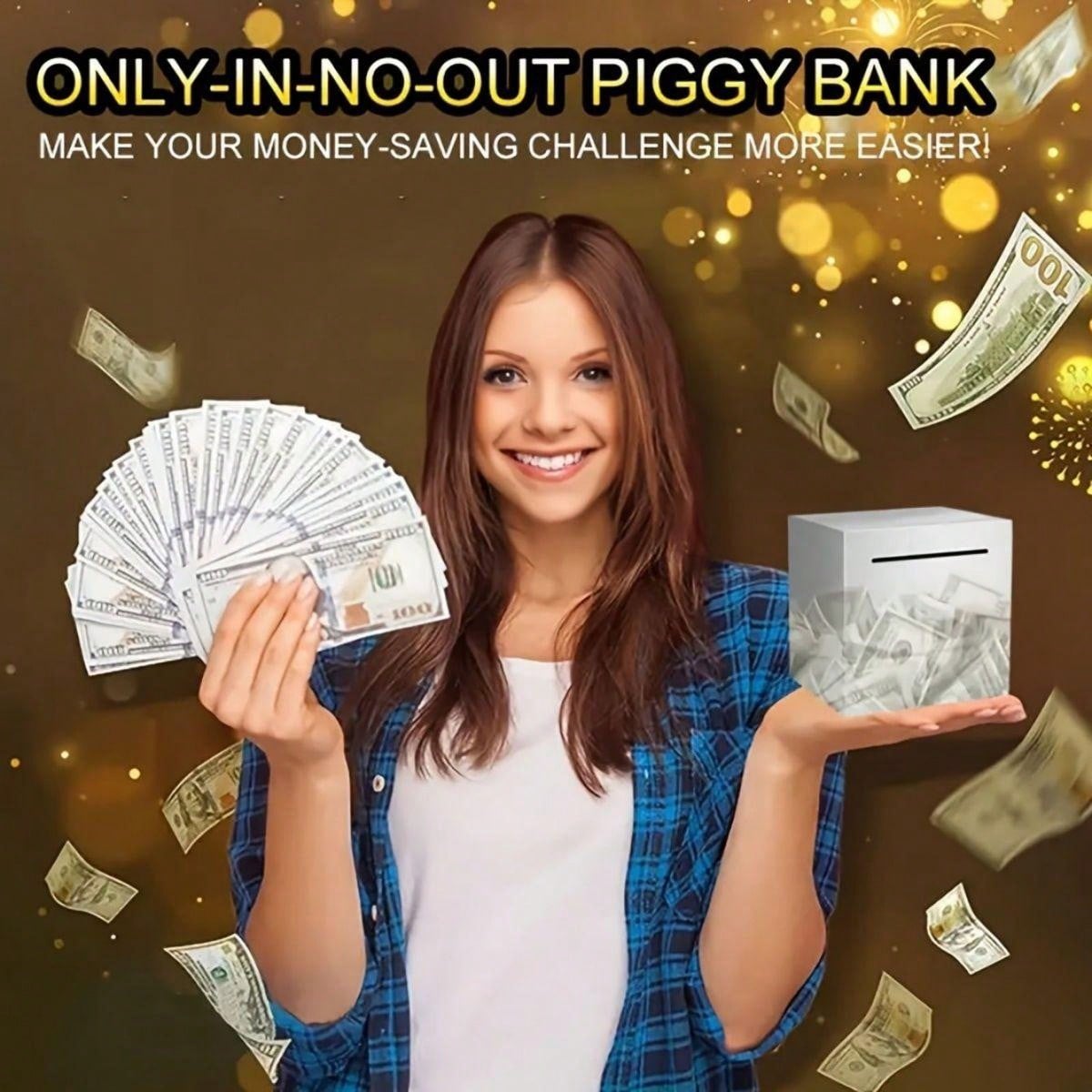 Stainless Steel Piggy Bank For Adults - Budget-Friendly Savings Solution - Break To Access Savings, Envelope Challenge, Bank Safe, 52 Week Savings Challenge Multicolor