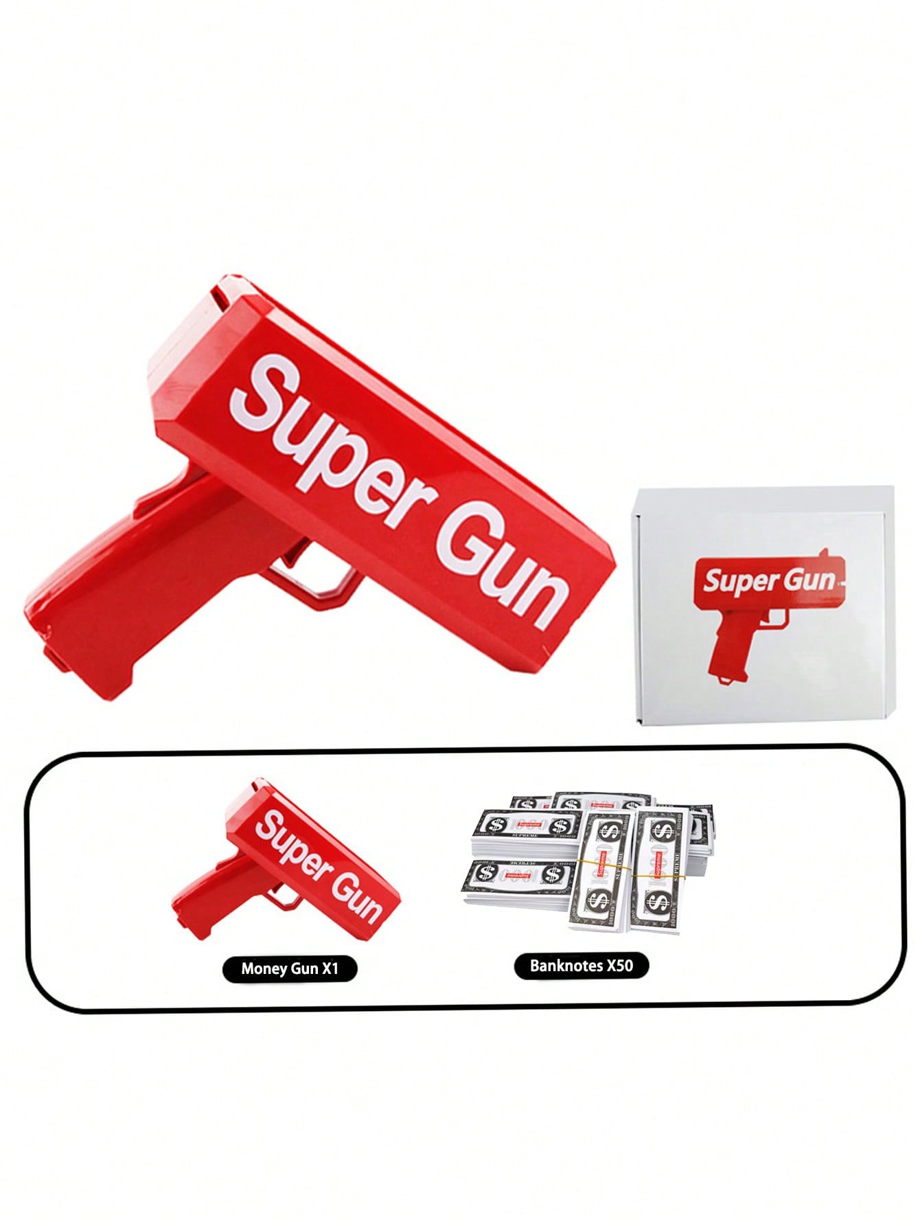 1PC  Super Cash Gun Money Gun For Weddings, Anniversary, Birthday Parties, Kitty Parties And Fun Multicolor