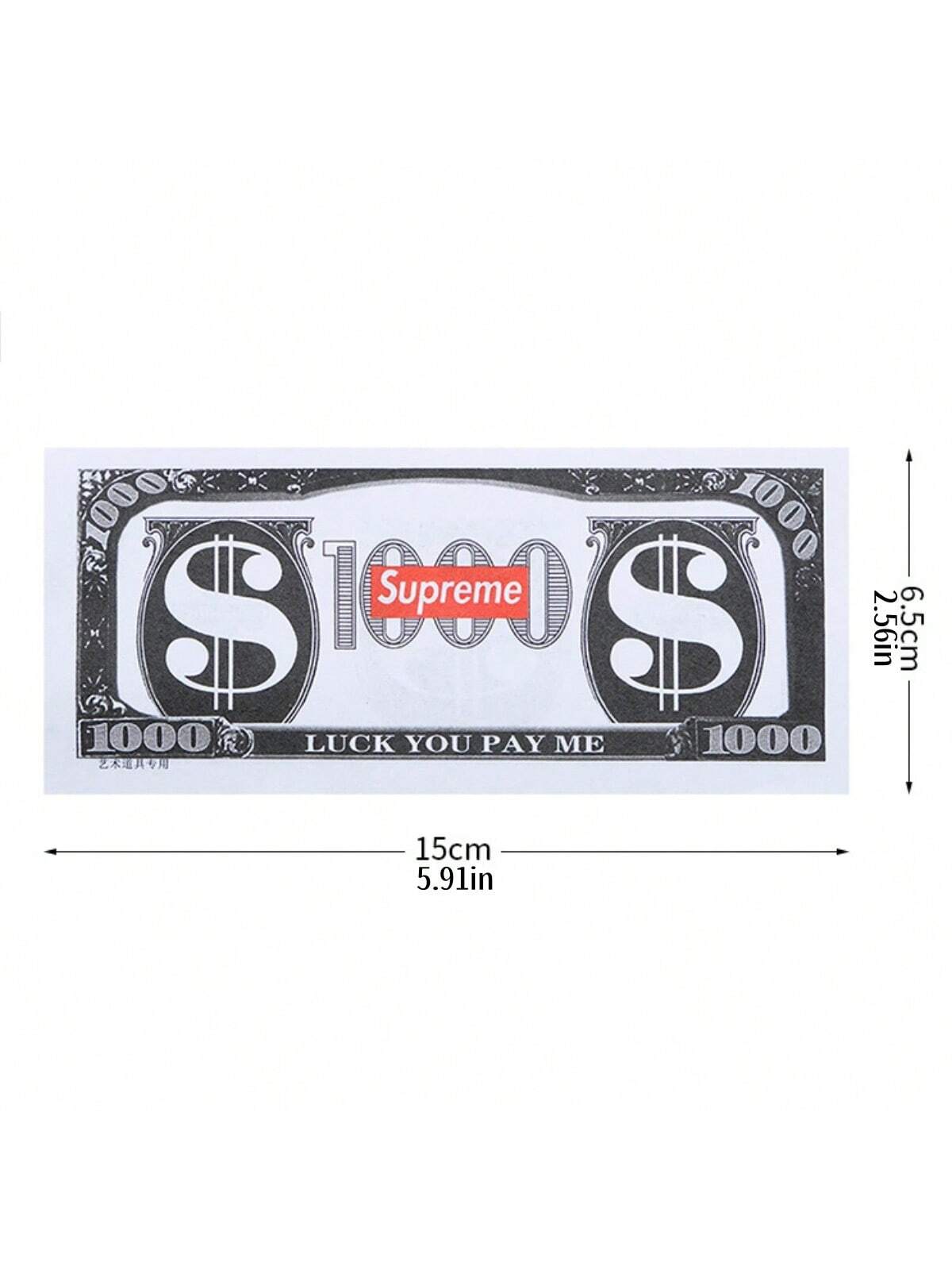 100pcs Prop Funny Gag Game Fake Money Bills, Suitable For Movies, Videos, Christmas, Birthday Parties And Festivals (Single Bill, No Gun) Multicolor