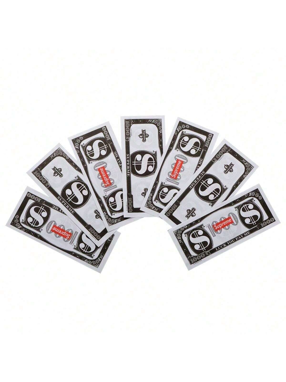100pcs Prop Funny Gag Game Fake Money Bills, Suitable For Movies, Videos, Christmas, Birthday Parties And Festivals (Single Bill, No Gun) Multicolor