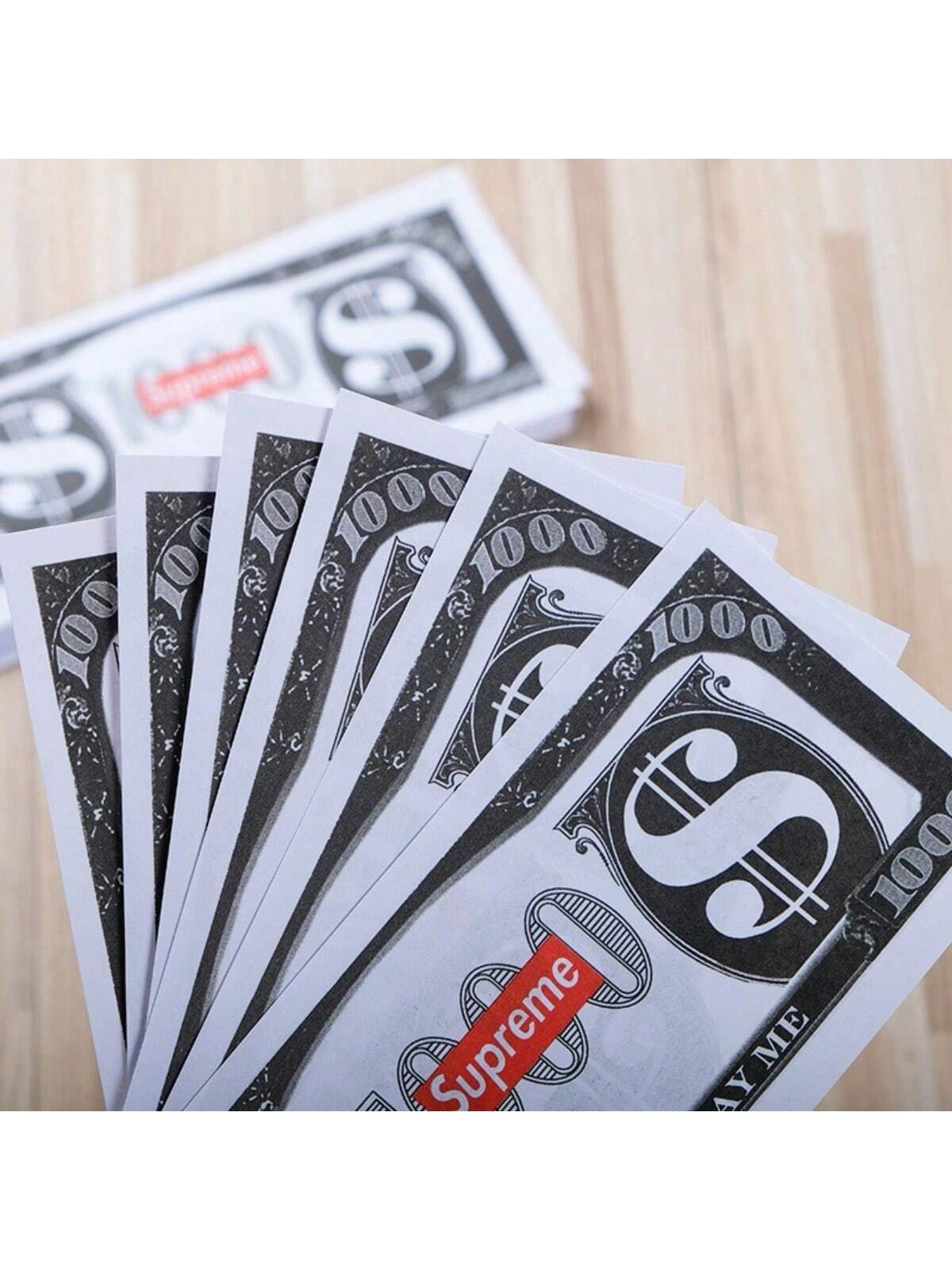 100pcs Prank Game Props, Fake Banknotes, Cash Shooting Gun, Movie, Video, Christmas, Halloween, Birthday Party And Festival Supplies Multicolor