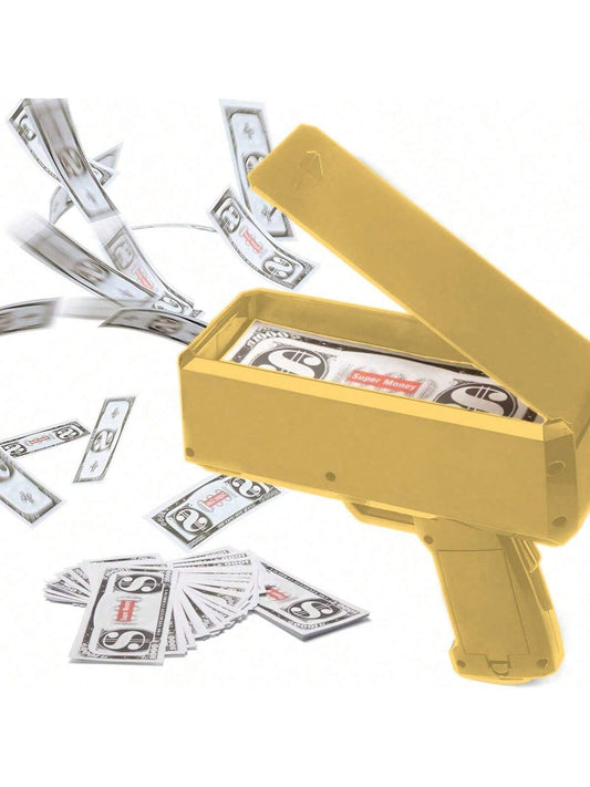 100pcs Prank Game Props, Fake Banknotes, Cash Shooting Gun, Movie, Video, Christmas, Halloween, Birthday Party And Festival Supplies Multicolor