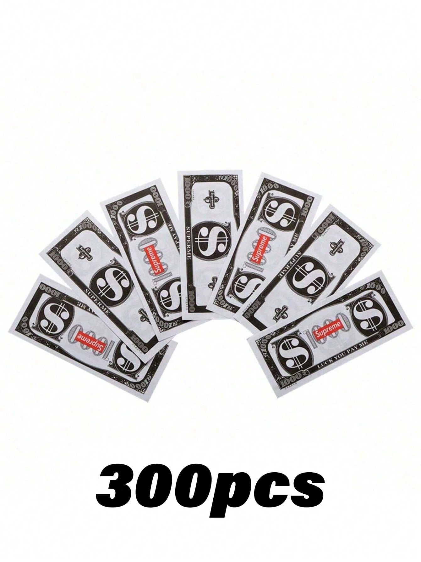 100pcs Prank Game Props, Fake Banknotes, Cash Shooting Gun, Movie, Video, Christmas, Halloween, Birthday Party And Festival Supplies Multicolor