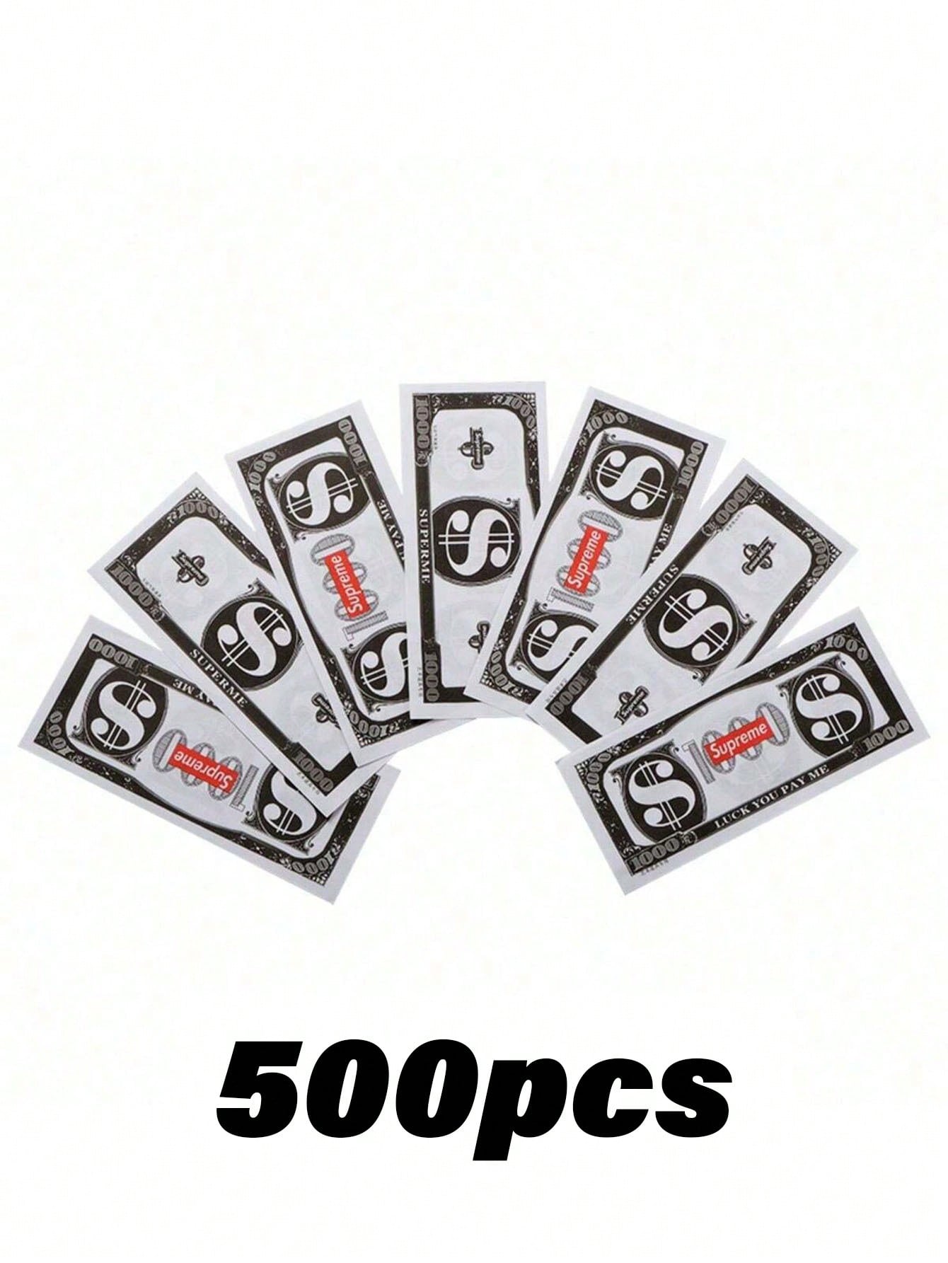 100pcs Prank Game Props, Fake Banknotes, Cash Shooting Gun, Movie, Video, Christmas, Halloween, Birthday Party And Festival Supplies Multicolor