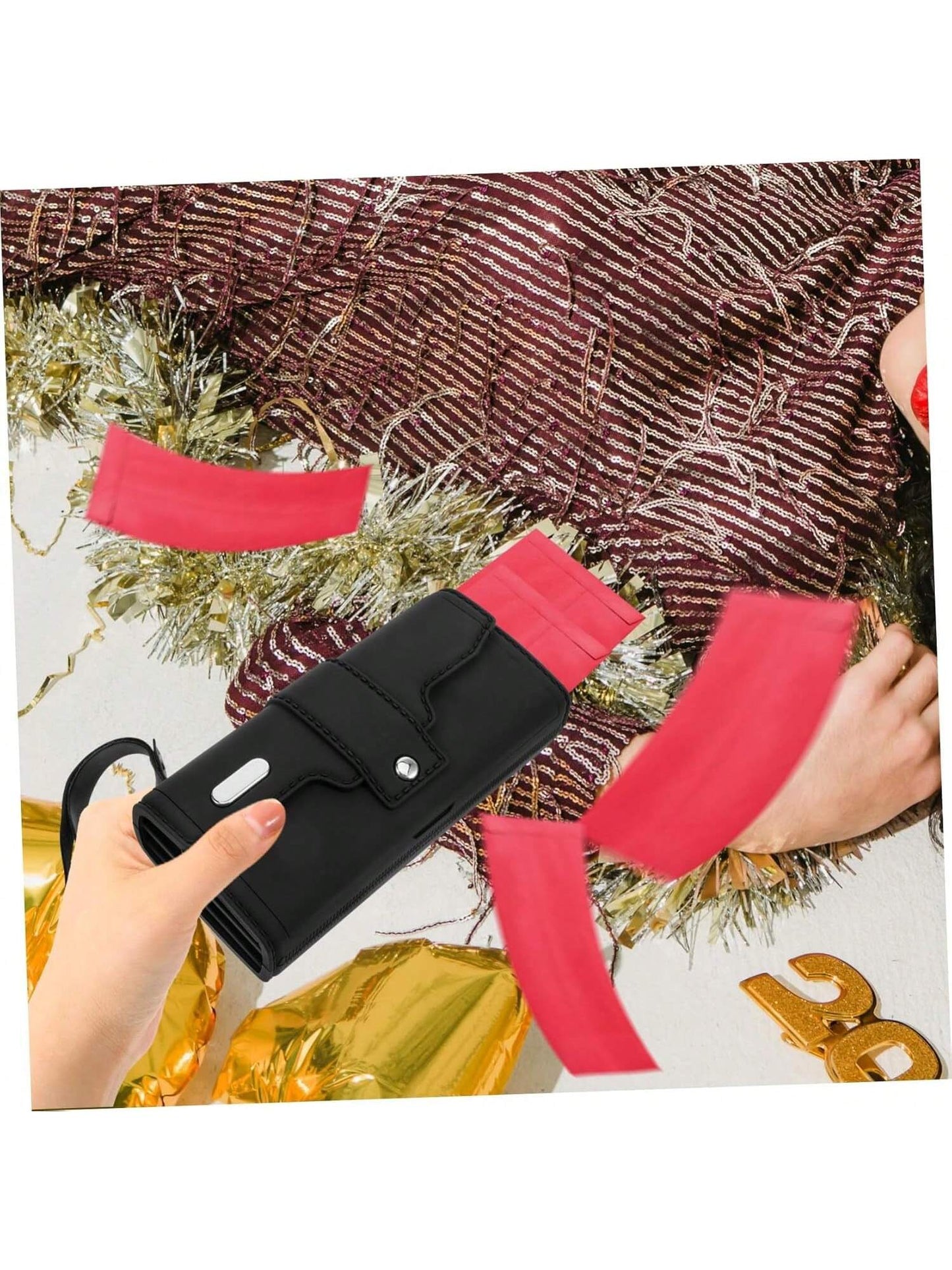 Money Rain Shooting Toy Gun With Prop Money Bag Cash Cannon With Money Spray Gun Can Spray Real Money With 100 Fake Bills Suitable For Game Movie Party Birthday Gift Black Black