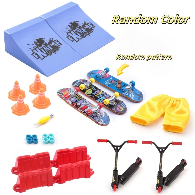 DIY finger kit including finger skateboard, finger bike, scooter, pants and tool accessories fingertip sports - Christmas, Christmas decorations, Christmas gifts