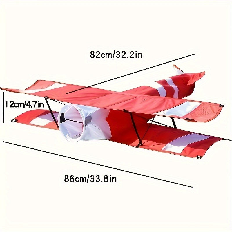 High-Flying Red & White Dual-Layer 1 Large 3D Plane Kite - 33.9\