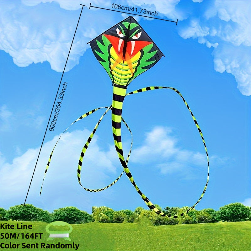 Giant Power Snake Kite - Durable, Easy-to-Fly Long Tail Design for Outdoor Fun - Perfect Halloween & Christmas Gift, Ideal for Beach & Park Play, Best for Christmas