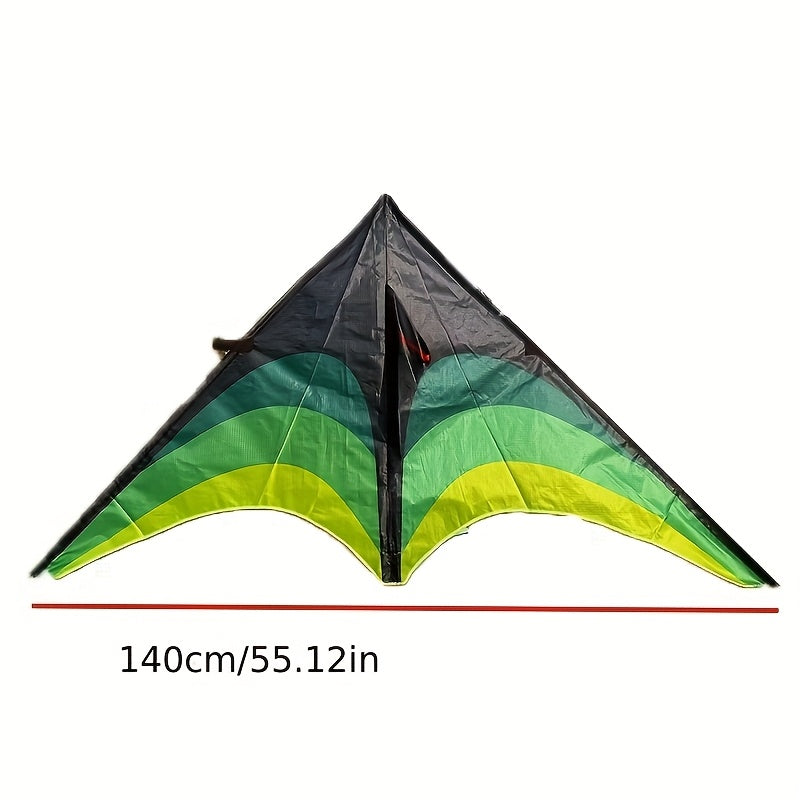A Professional Triangular Green Kite with a Tail, High-Quality Outdoor Beach Game, Includes a Kite Line Board, Suitable for Beginners, Making It an Ideal Gift for Thanksgiving And Christmas.